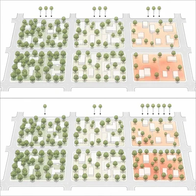 Comparison of equal tree planting versus targeted tree planting in hotter neighborhoods.
