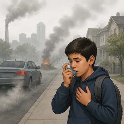 Smoky haze from vehicles and burning can worsen breathing problems.