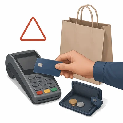 Debit card purchase that may be too large for the money available in the account.