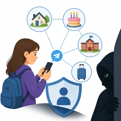 Personal details shared on social media are visible to an unknown viewer.