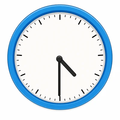 A round analog clock with a white face and black numerals 1 through 12. The shorter hour hand points between 4 and 5 and the longer minute hand points directly at 6, showing the time 4:30.