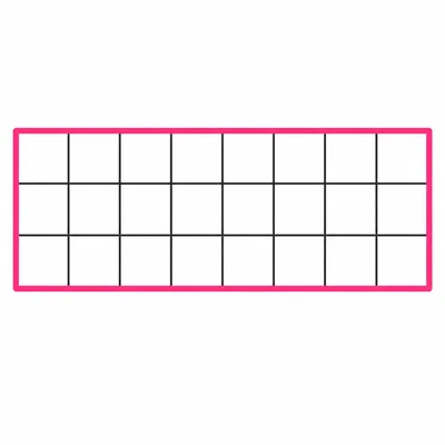 A unit grid rectangle with its perimeter highlighted.