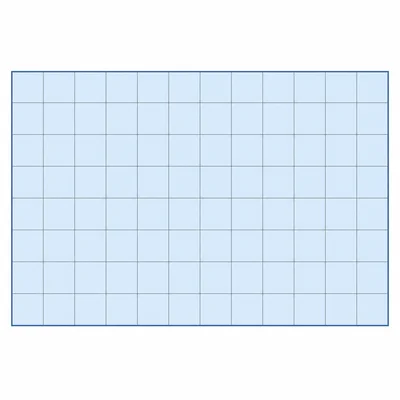 A rectangle divided into a grid of square units to show area.