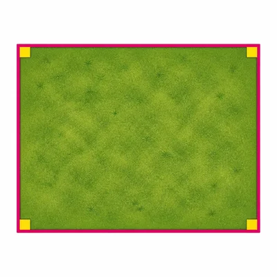 A rectangular playground with its outside border highlighted.