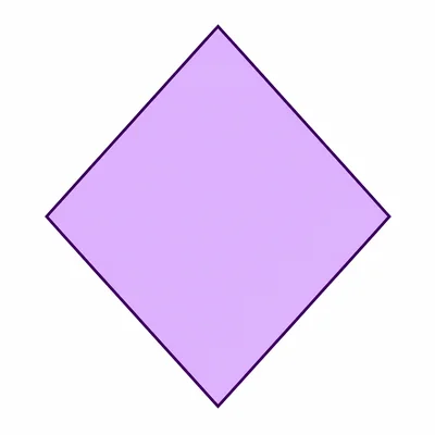 A rhombus with four equal slanted sides and no right angles.