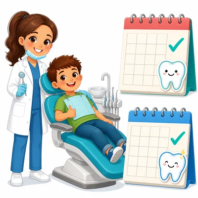Dentist checkup with calendar reminders.