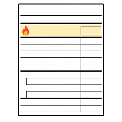 Blank nutrition label with the energy information area highlighted.