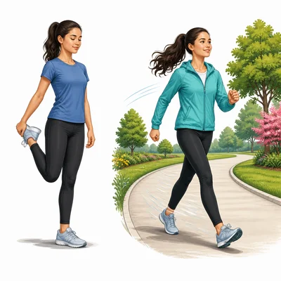A comparison of a slow stretch and a brisk walk for building endurance.