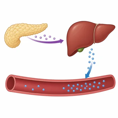 When blood sugar is low, the pancreas signals the liver to release glucose into the blood.