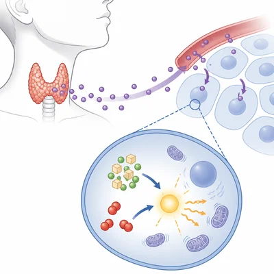 Thyroid hormones help body cells convert nutrients into usable energy.