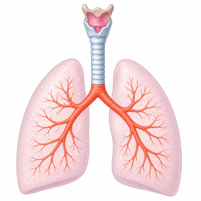 Two large tubes branching from the windpipe into the lungs.
