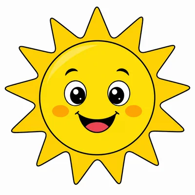 A bright yellow sun with rays