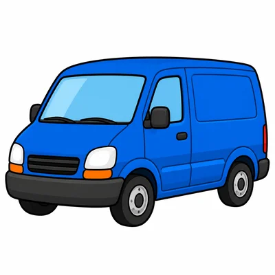 A blue van
