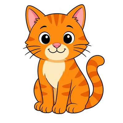An orange cat sitting
