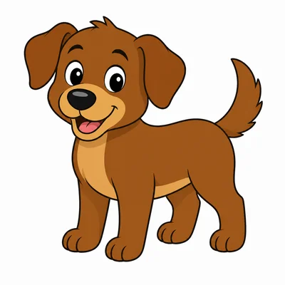 A brown dog standing
