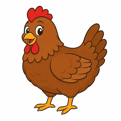 A brown hen standing