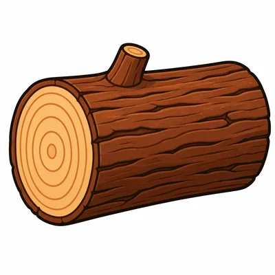 A brown wooden log.