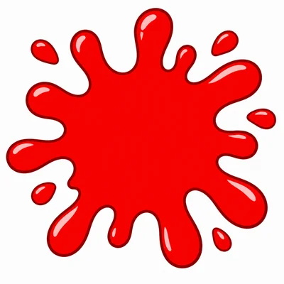 A bright red paint splash.