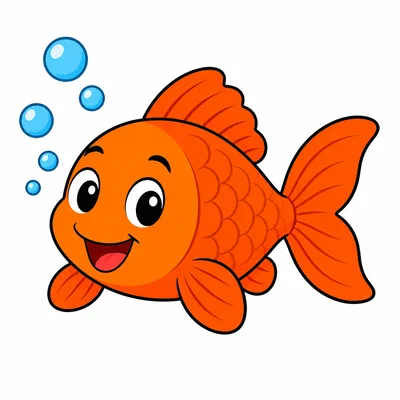 A cheerful orange fish.