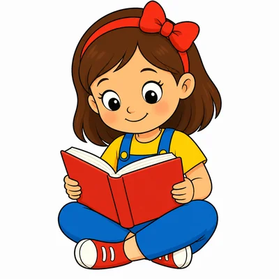 A girl reading a book