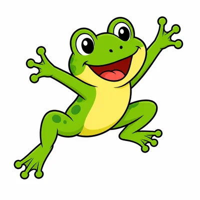 A frog jumping