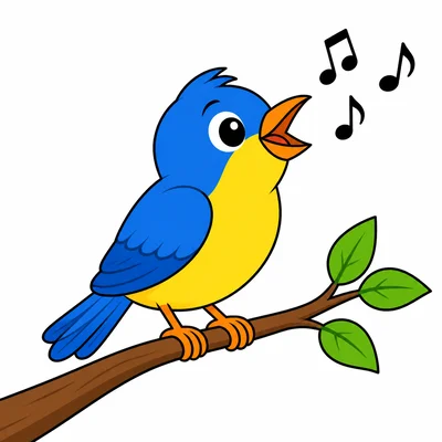 A bird singing on a branch