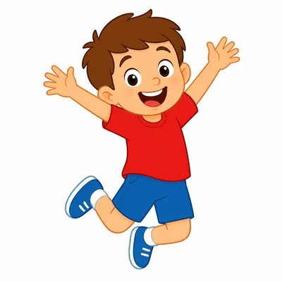 A child jumping