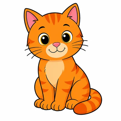 An orange cat sitting