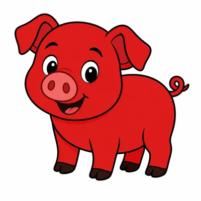 A red pig