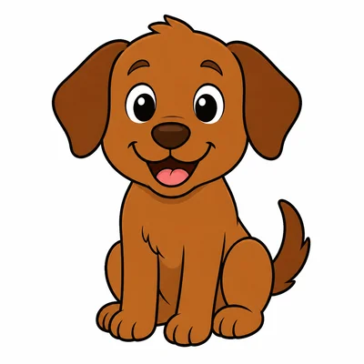 A brown dog sitting