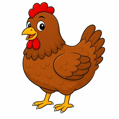 A brown hen standing