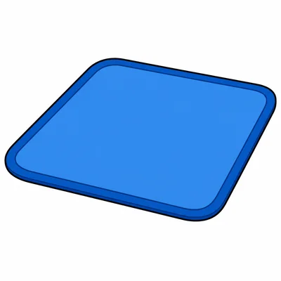A blue mat