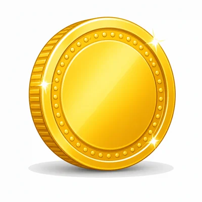 A shiny gold coin.