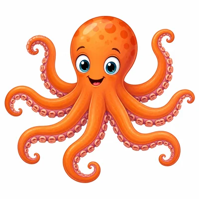 An octopus with eight visible arms.