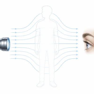 A nearly invisible person shown as a faint outline.