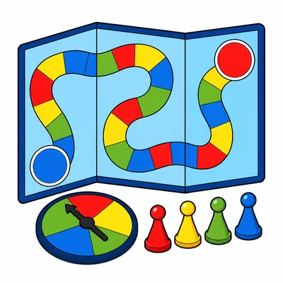 A colorful board game.