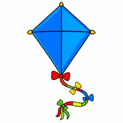 A blue kite.