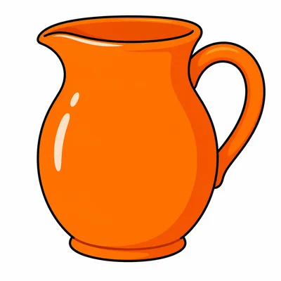 An orange jug.