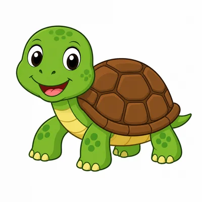 A green turtle.