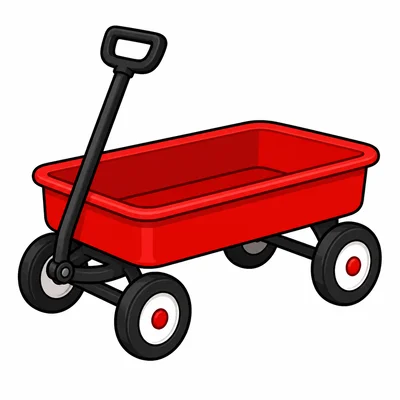 A red wagon.