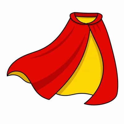 A red and yellow superhero cape