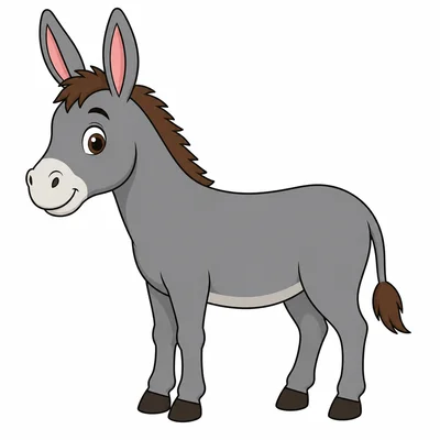 A friendly gray mule