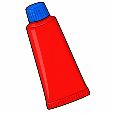 A blank red tube with a blue cap