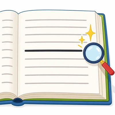 A book page where one dark line stands out like bold print.