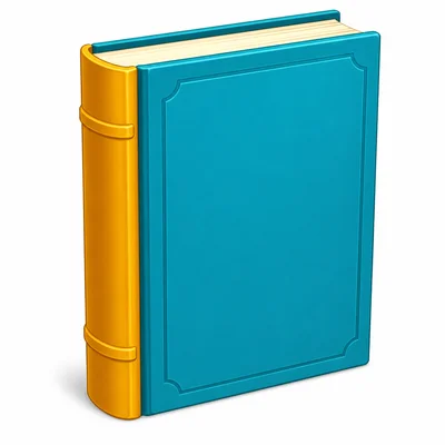 A closed book with its spine highlighted.