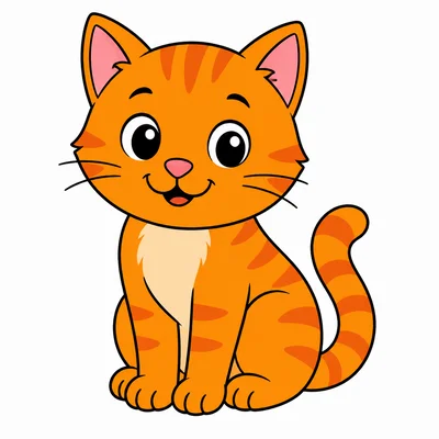An orange cat sitting.