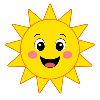 A bright yellow sun.