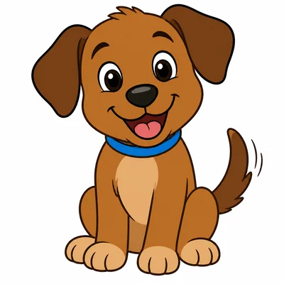 A brown dog sitting.