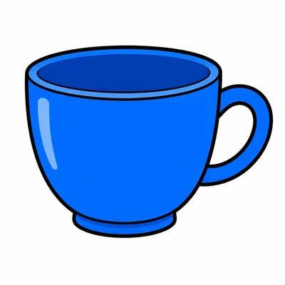 A blue cup.