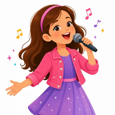 A singer holding a microphone and singing.